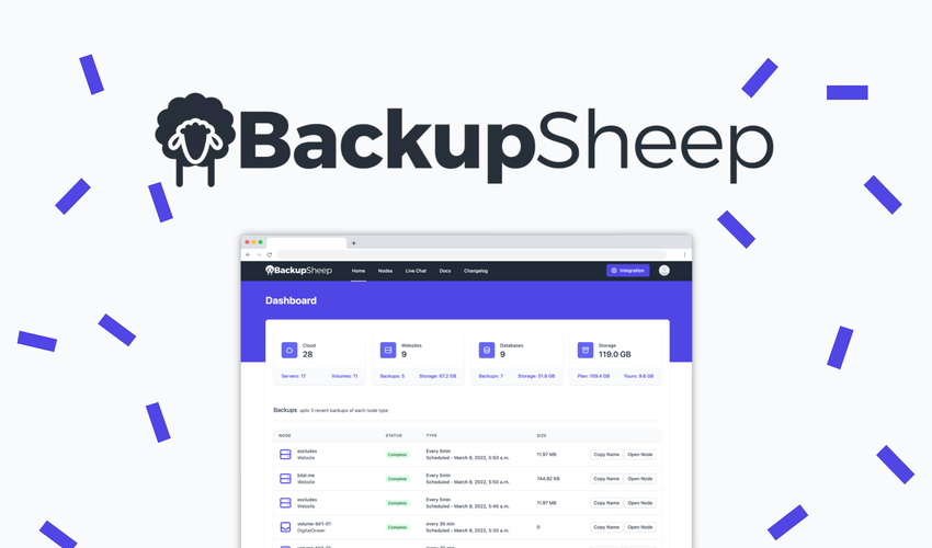 Automate backups for cloud servers, databases, and websites.