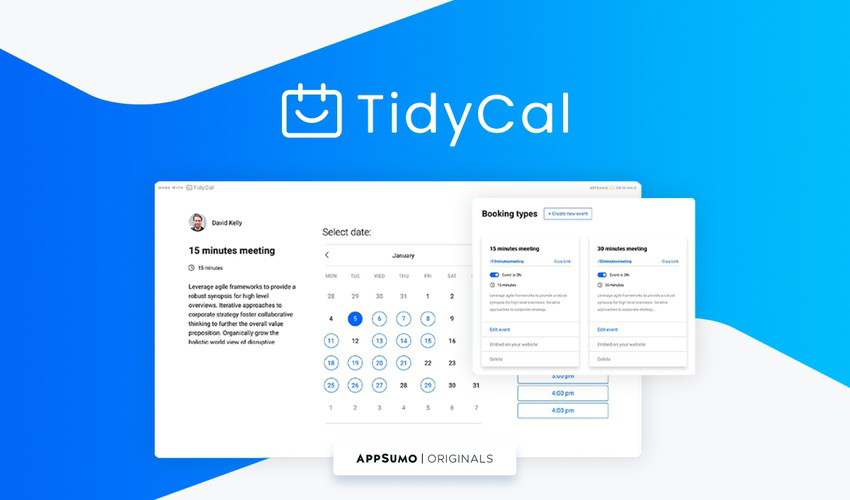 TidyCal meeting easy with calendar