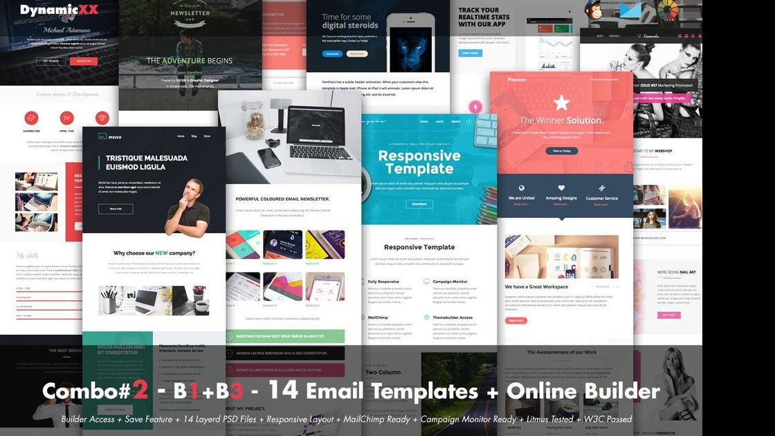 Combo#2 - B1+B3 - 14 Email Templates | Discover Products. Stay Weird ...