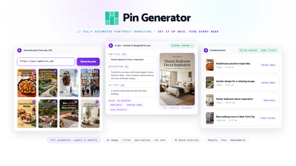 Pin Generator - Automated Pinterest Marketing