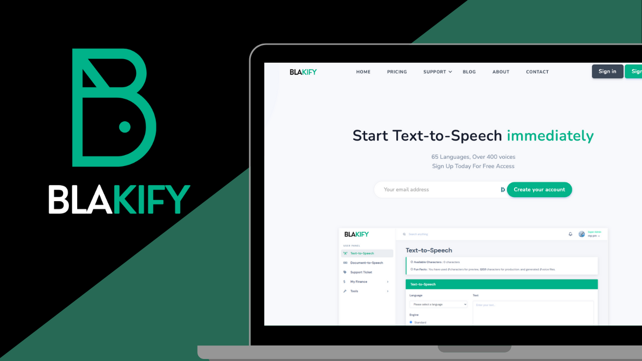 Blakify Text-To-Speech Lifetime Deal-Pay Once & Never Again