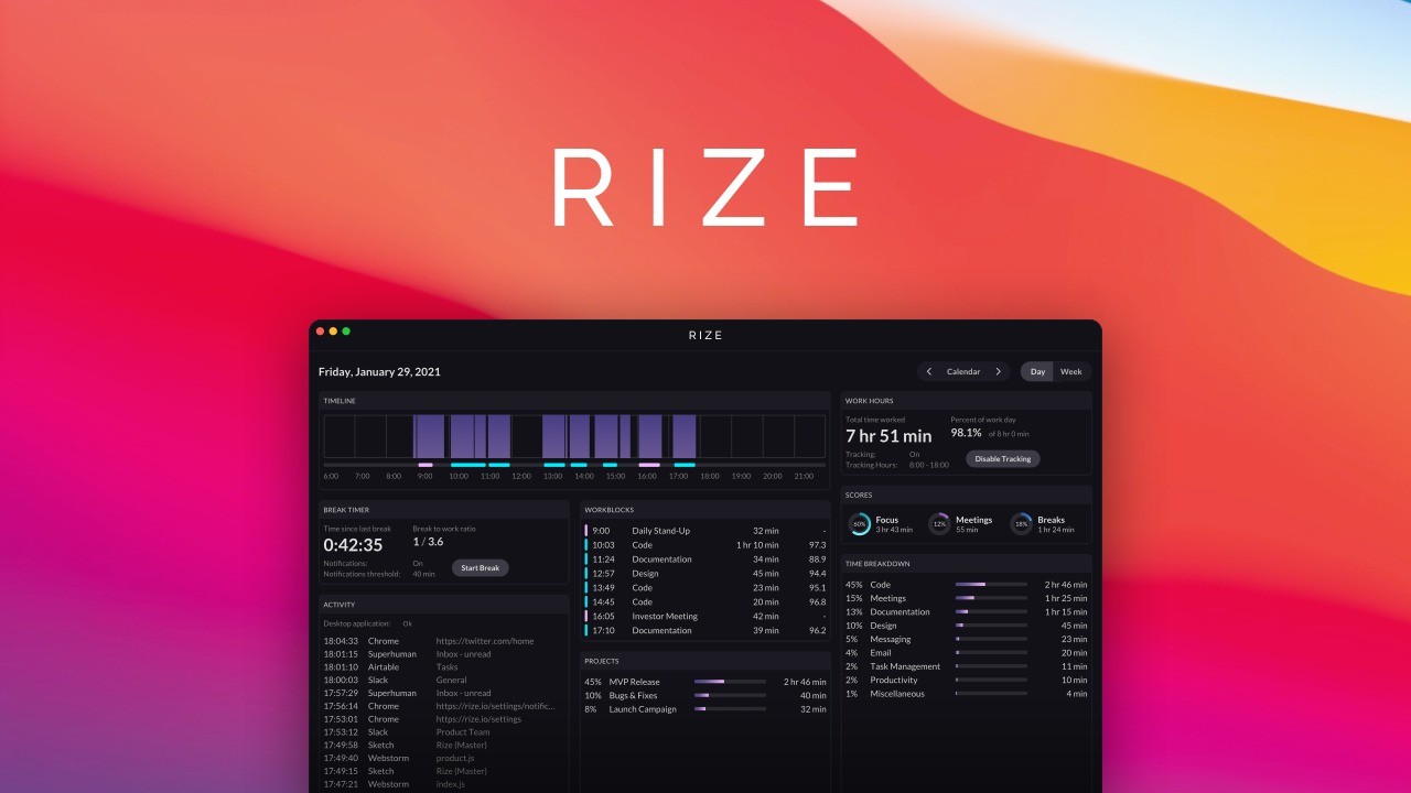 Rize - Your Personal Productivity Tracker logo