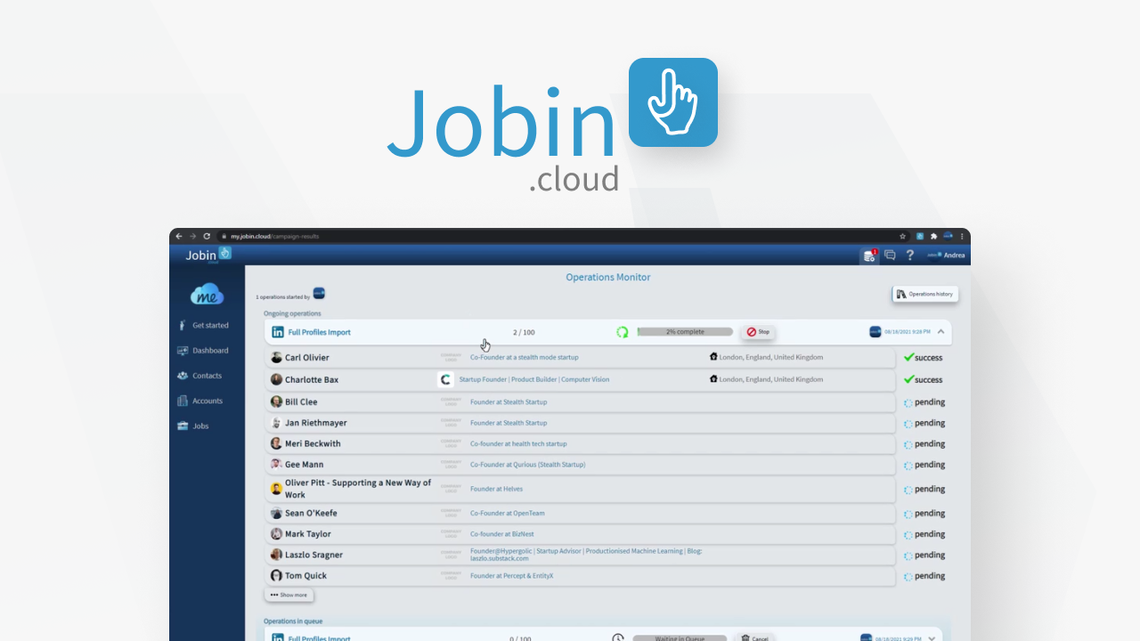 AppSumo Deal for Jobin.cloud - Automation to find and engage prospects and customers