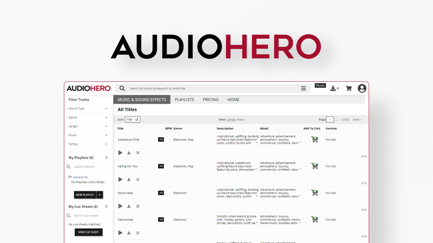 AudioHero – Premium Royalty Free Music and SFX