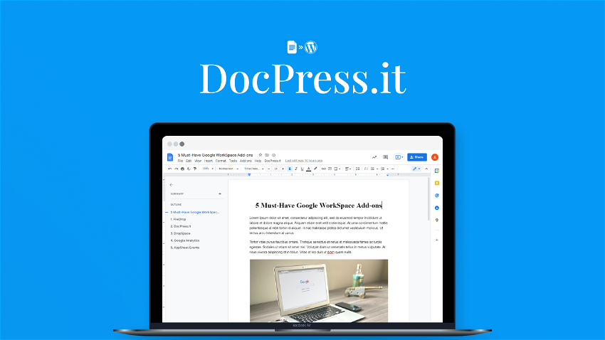 DocPress.it - Export Google Docs to WordPress with 1 Click