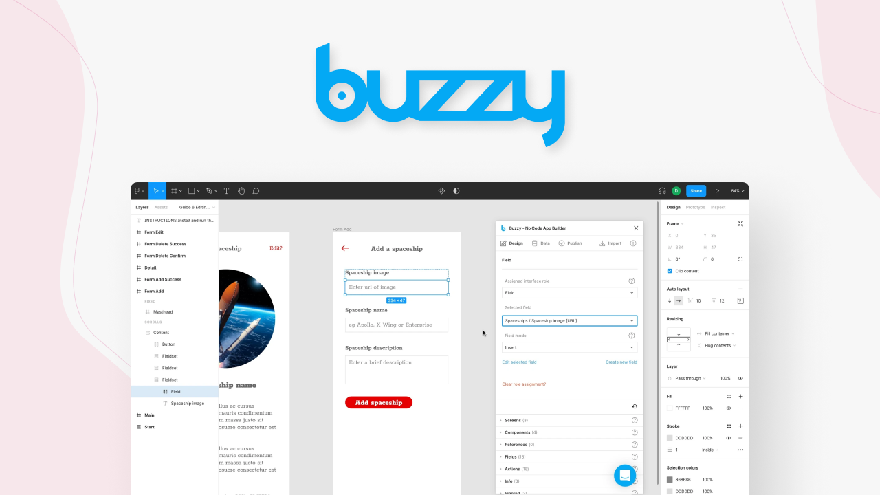 Buzzy - No Code App Builder for Figma