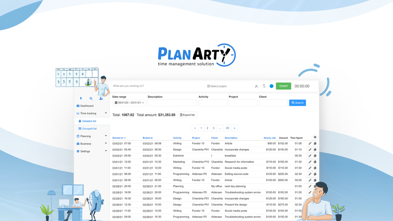 PlanArty Time-Management Tool