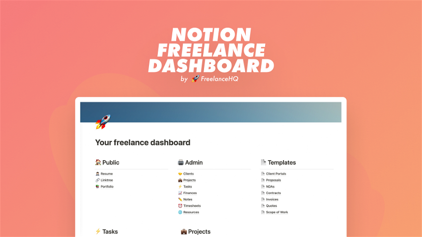 Notion Freelance Dashboard by FreelanceHQ