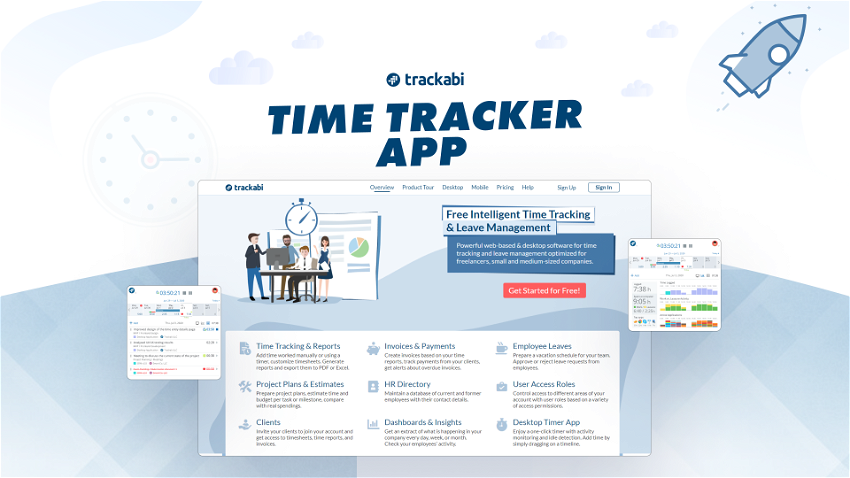Trackabi Time Tracker App