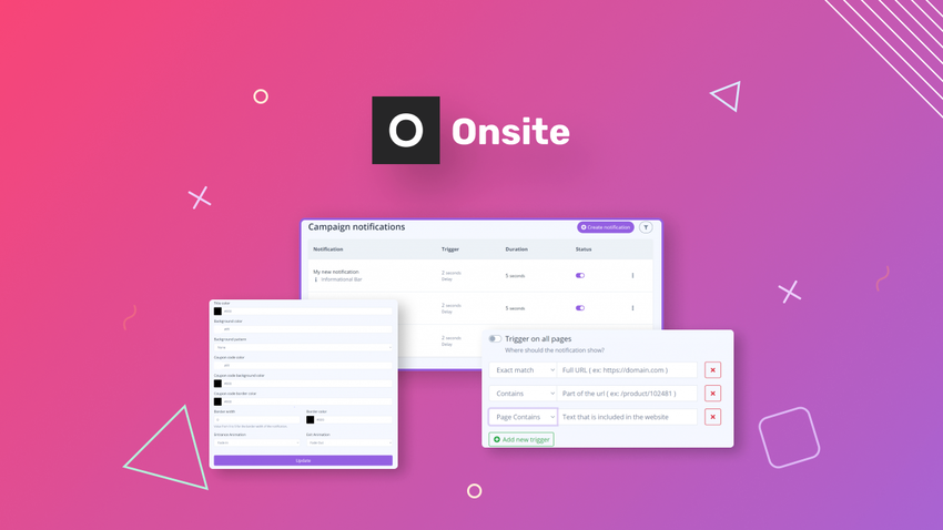 Onsite - Targeted Onsite Notifications