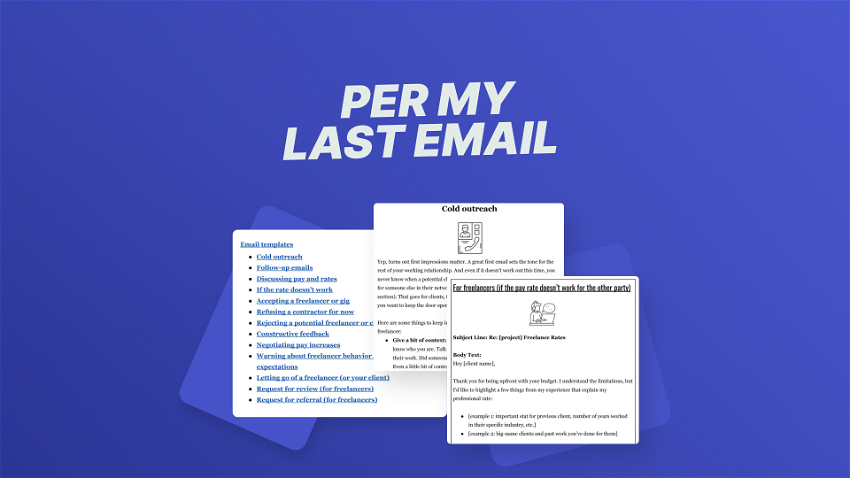Per My Last Email: Email Tips and Templates for Freelancers and Clients