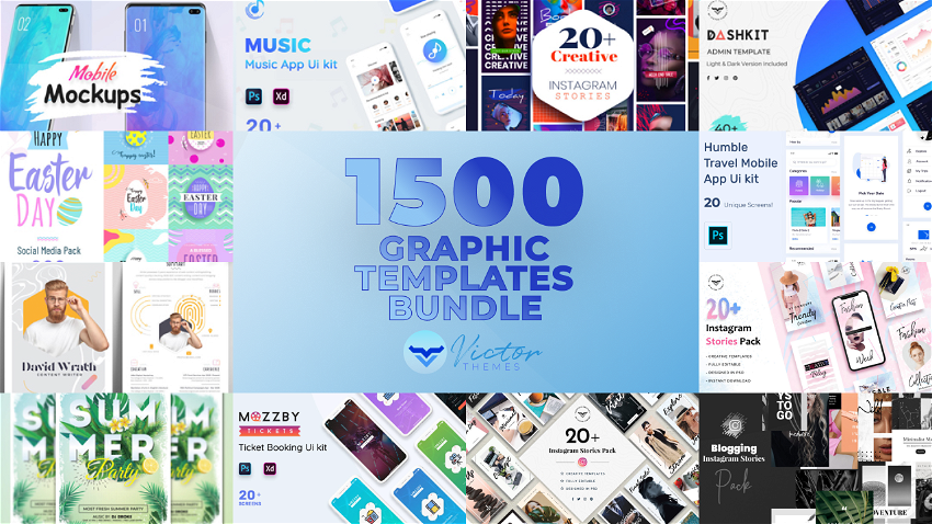 1500 Graphic Templates Massive Bundle 2021