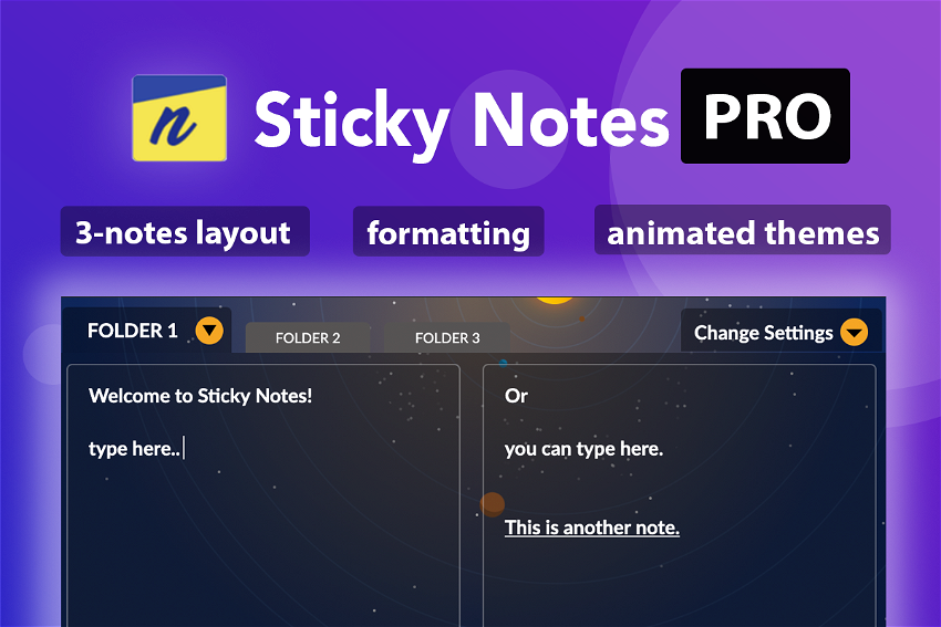 Sticky Notes Pro - Quickest Note Taking For Your Browser