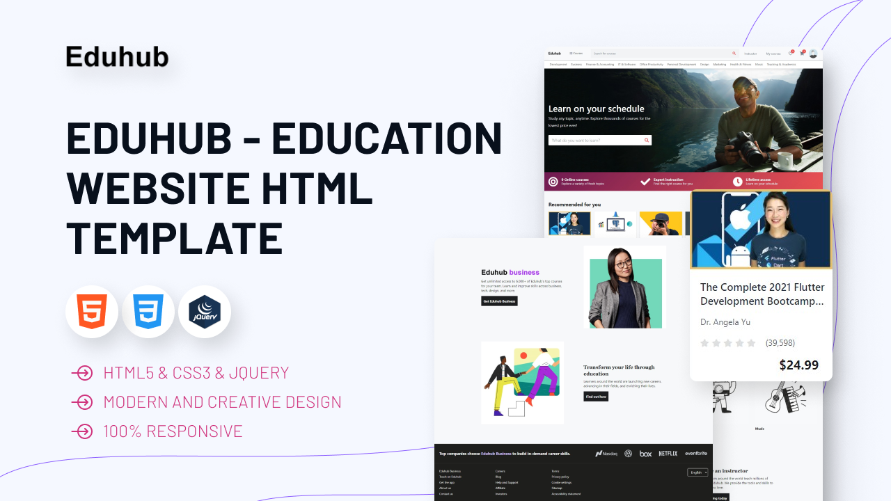 AppSumo Deal for Eduhub - Education Website HTML Template