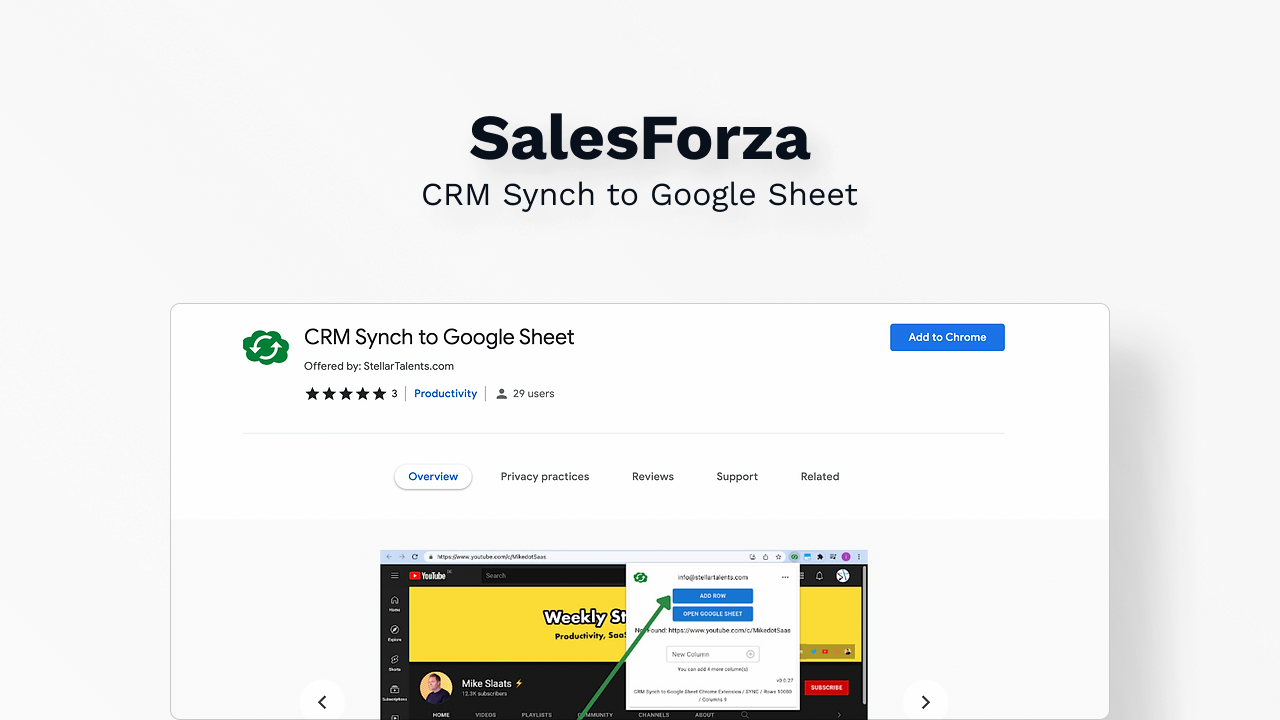 AppSumo Deal for Salesforza CRM Synch to Google Sheet
