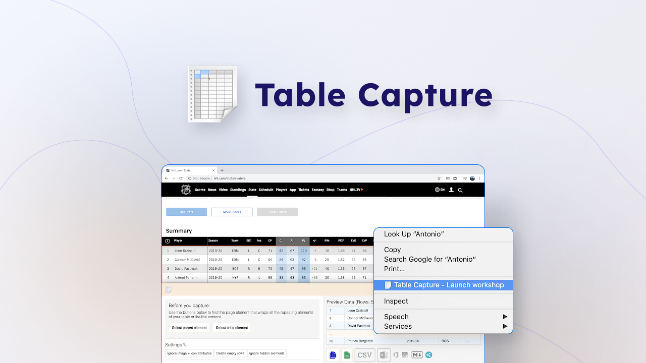 Table Capture AppSumo