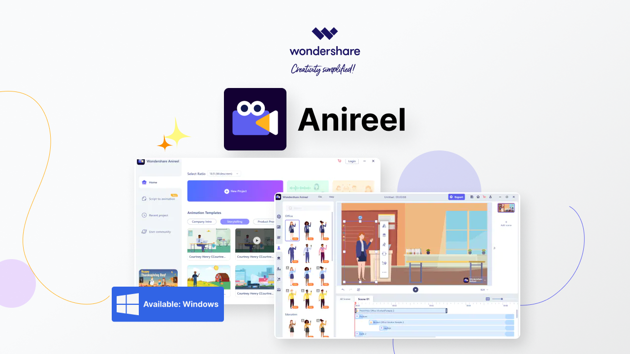 AppSumo Deal for Wondershare Anireel - Windows