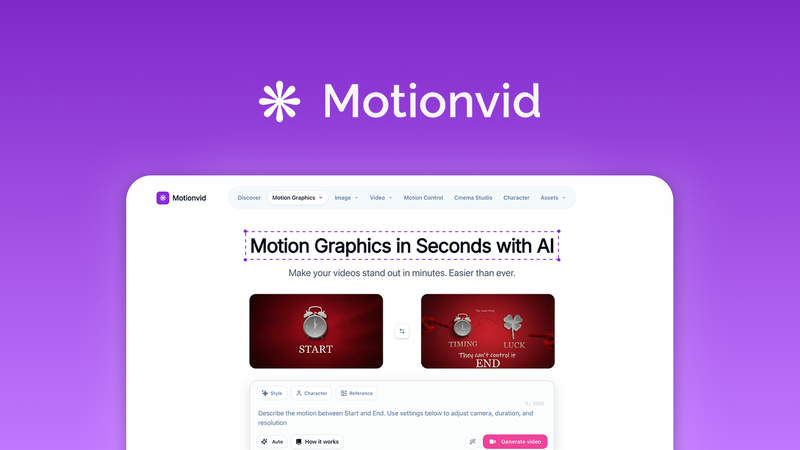 Lifetime Deal Overview of Motionvid AI