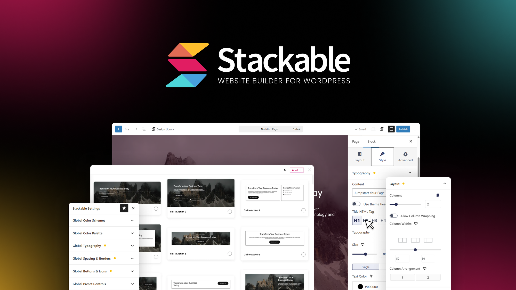 Stackable logo