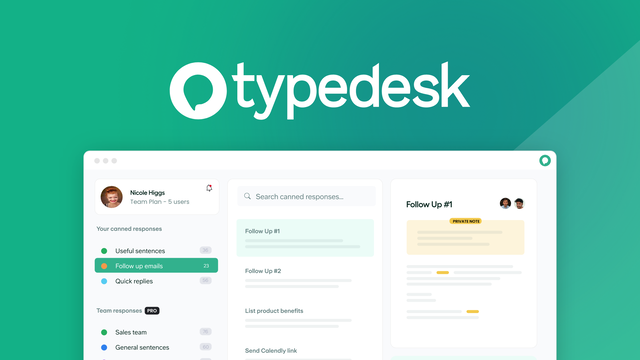 typedesk - Simplify support with canned responses | AppSumo