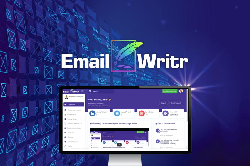 EmailWritr ซอฟต์แวร์เขียนเนื้อหา อีเมลอัตโนมัติ สำหรับธุรกิจที่ขายบริการดิจิทัล ต่างๆ 2023