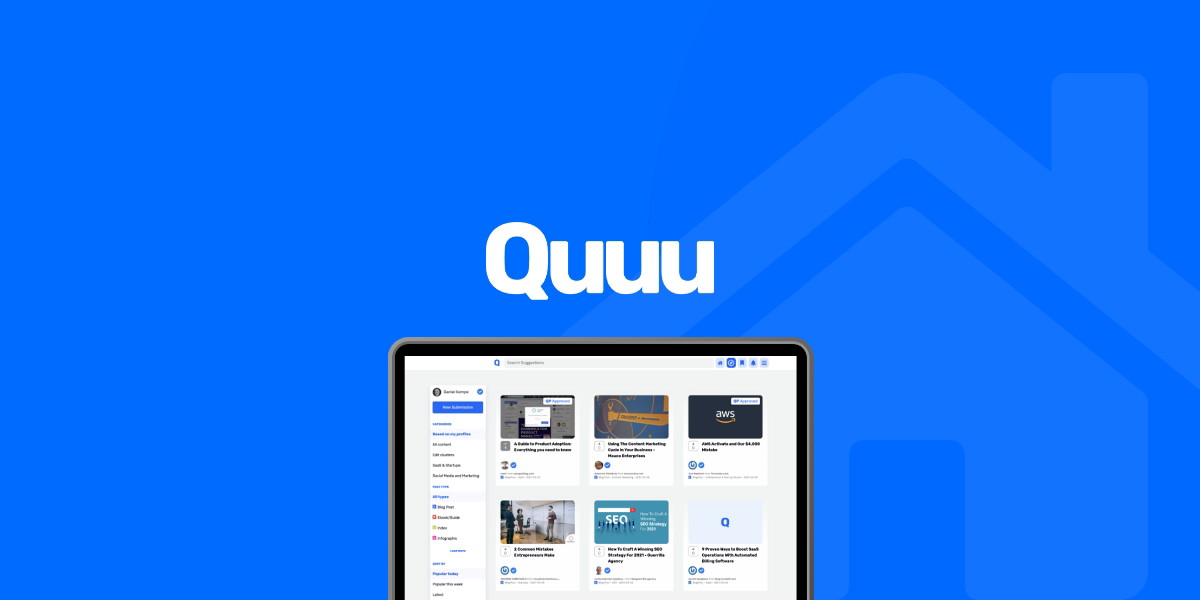 Quuu - Automate curated content for social media | AppSumo