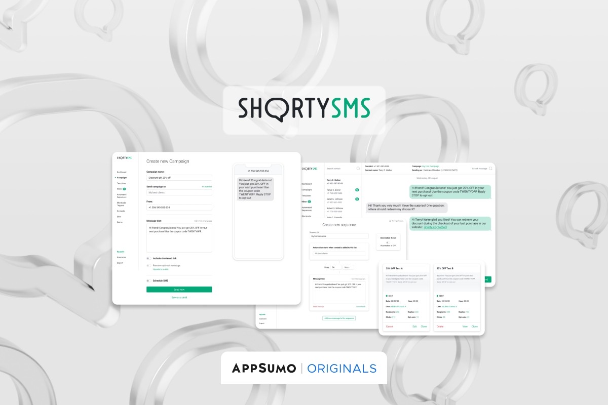 AppSumo Deal for ShortySMS - Plus exclusive