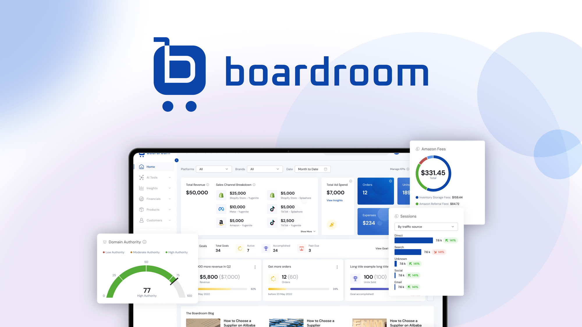 Boardroom Lifetime Deal Review - Centralize Your Ecommerce and SEO Data | AppSumo: Unleash Efficiency