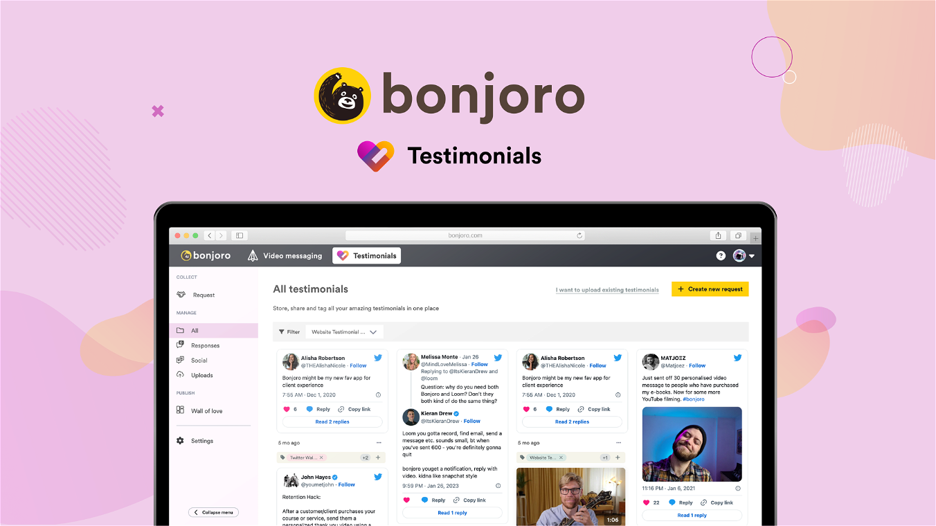 Bonjoro Testimonials Lifetime Deal-Pay Once And Never Again
