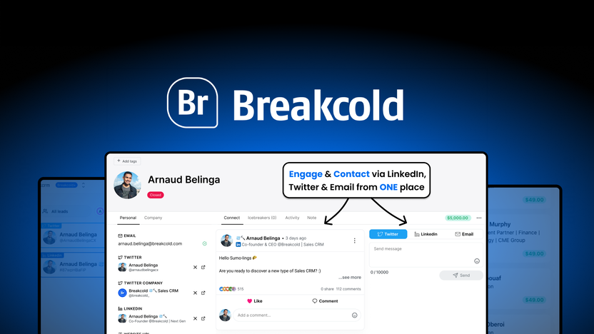 Breakcold - Centralize your B2B marketing | AppSumo
