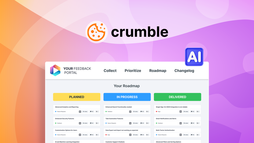 Crumble Lifetime Deal | Product Feedback Platform For Customer