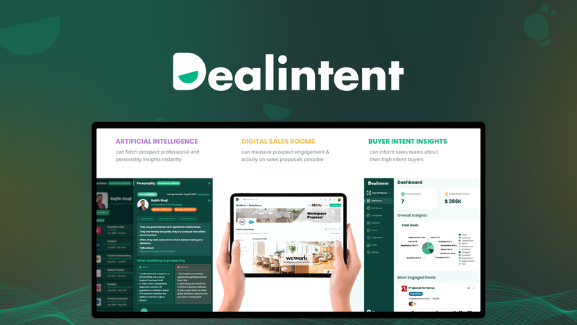 Dealintent Lifetime Deal | Ai Powered Digital Sales Room: Boost Sales
