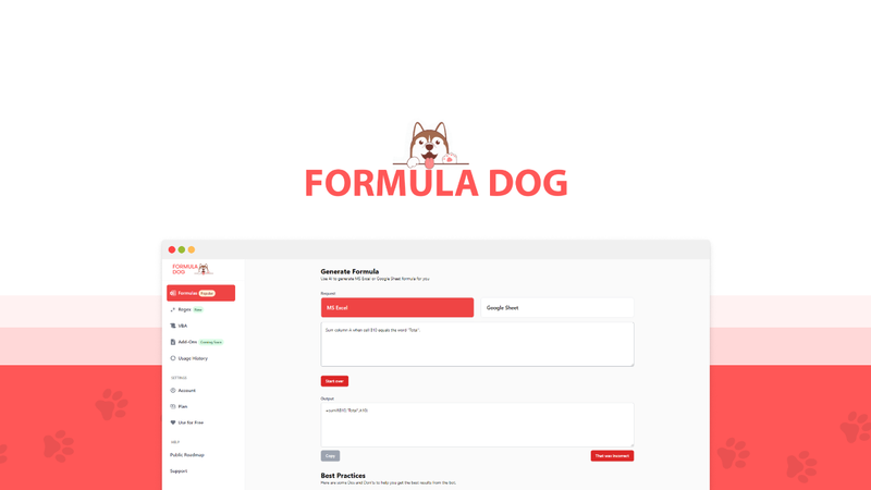 Formula.dog