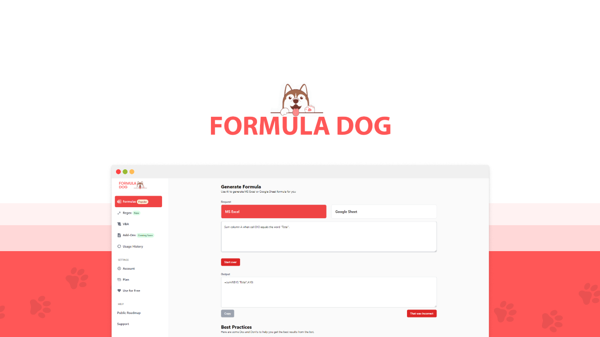 Formula.dog Lifetime Deal-Pay Once & Never Again