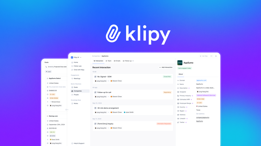 Klipy Lifetime Deal-Fully Automated Crm For Small Business