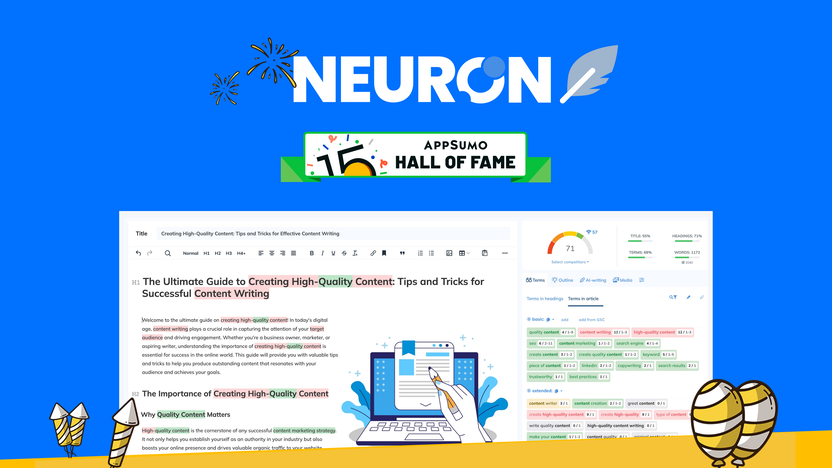 Neuronwriter Appsumo Lifetime Deal: Unlock Your Writing Potential