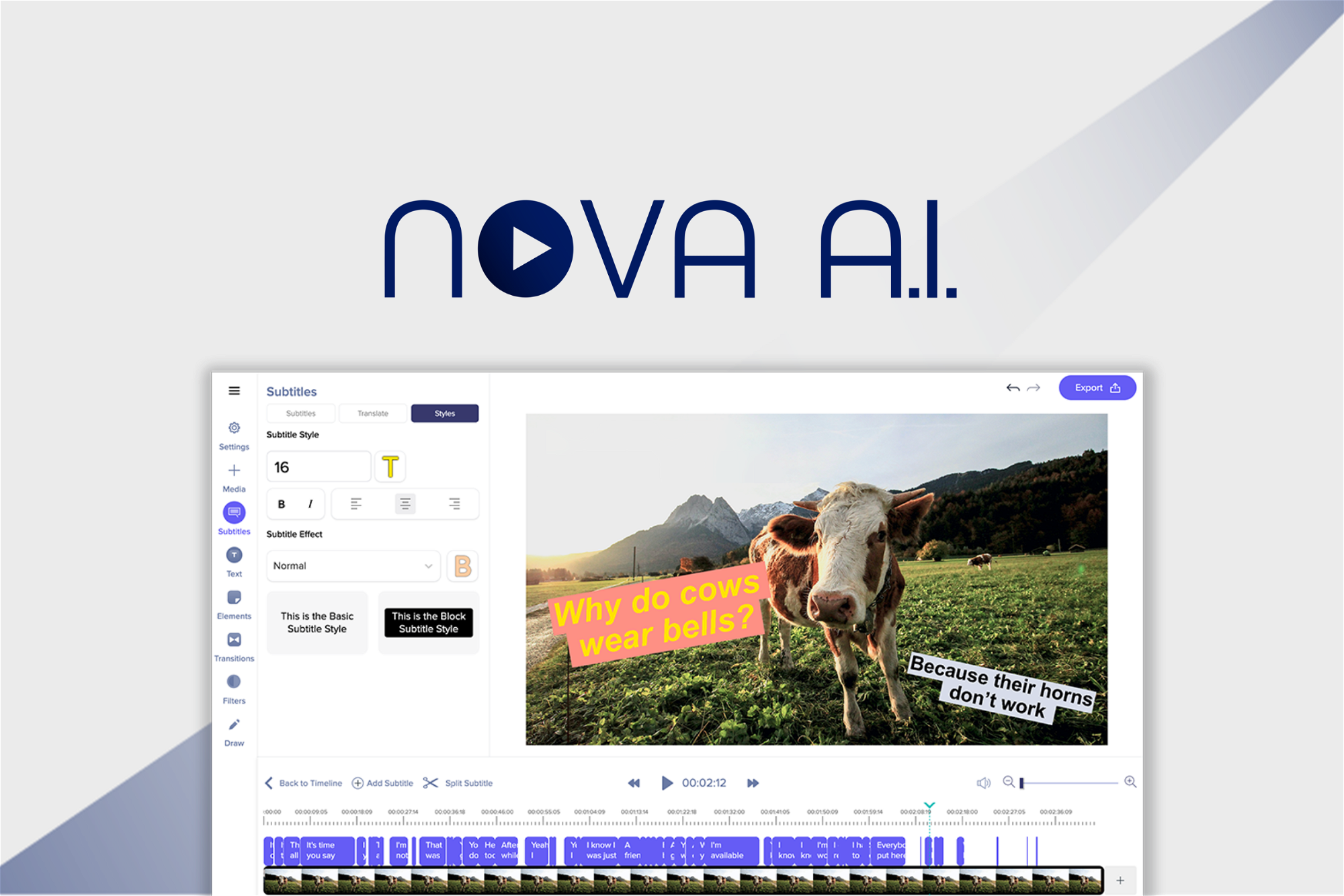 Nova A.I. - Automatically edit videos with AI | AppSumo