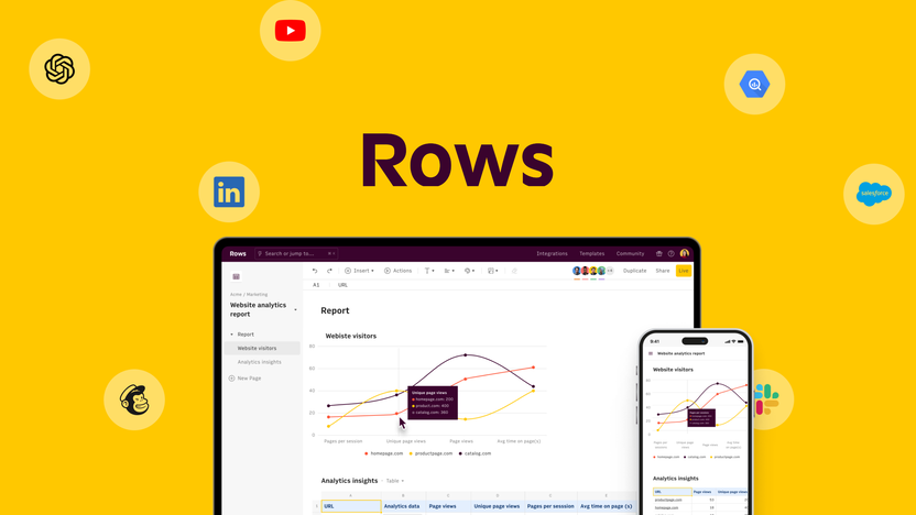 Rows - Modernize and share your spreadsheets | AppSumo