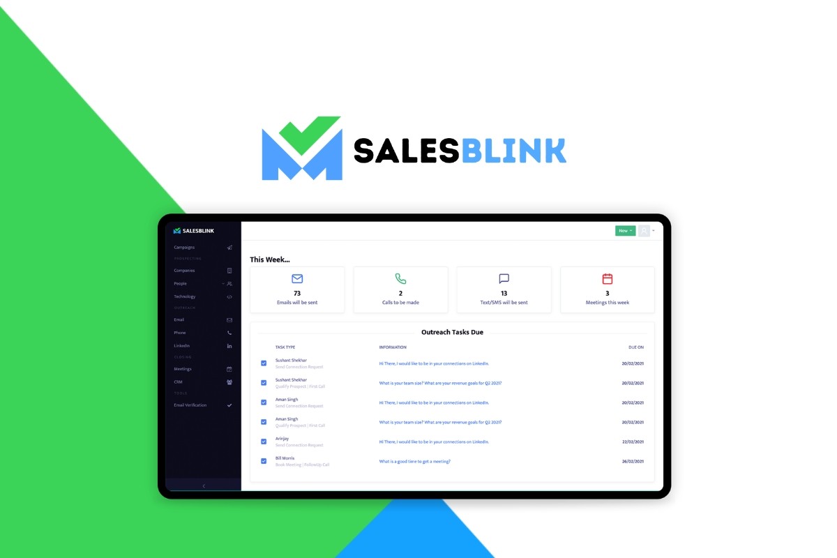 SalesBlink - Create successful outreach campaigns | AppSumo
