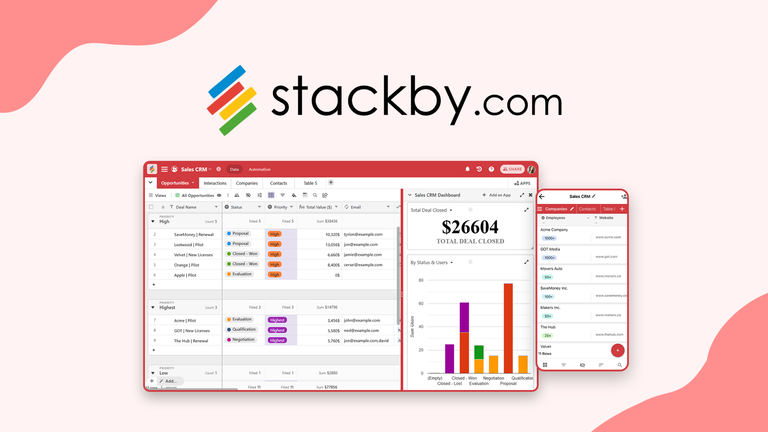 Stackby - Turn your spreadsheets into no-code apps | AppSumo