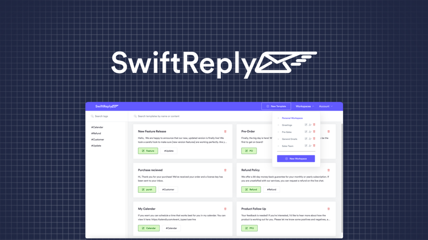 Swift Tech Response SwiftReply - Instantly send canned responses | AppSumo