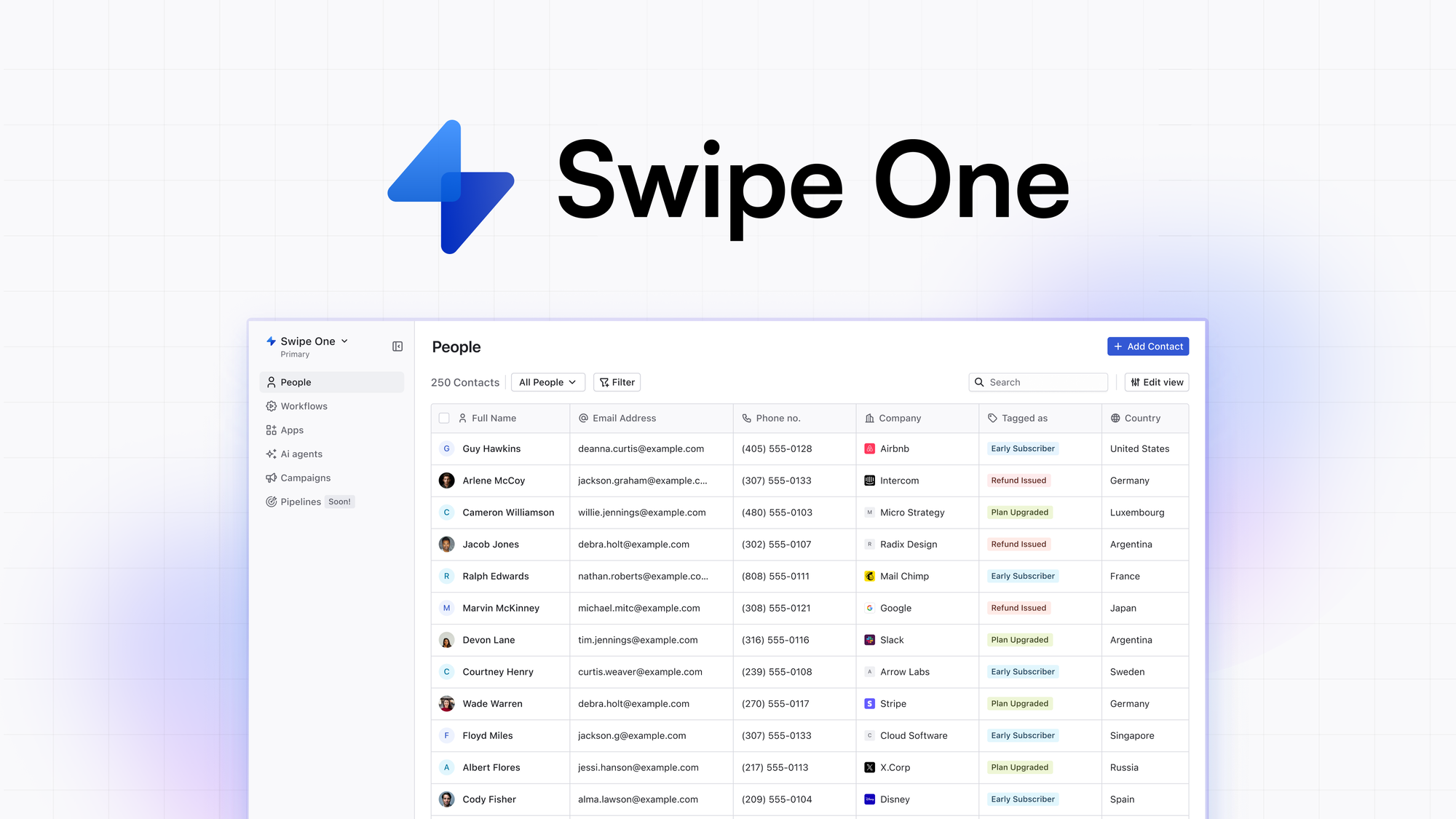 Swipe One logo