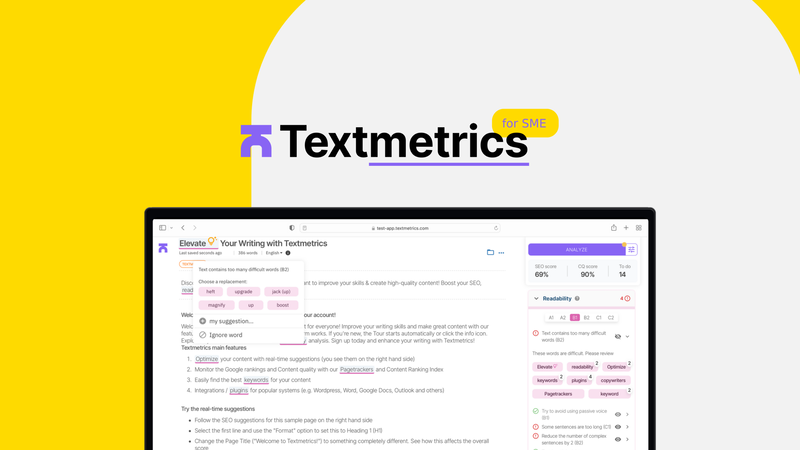 Textmetrics SME