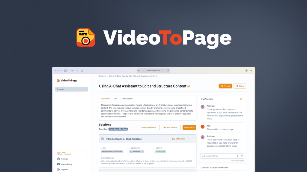 VideoToPage Lifetime Deal