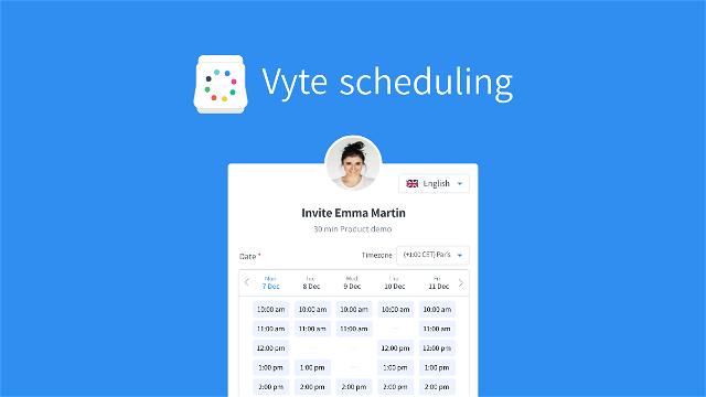 Vyte - Book meetings easir with smart scheduling app