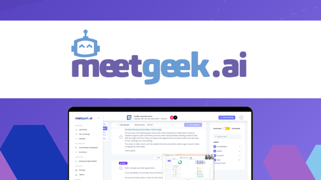 Meetgeek - Record and transcribe your online calls | AppSumo