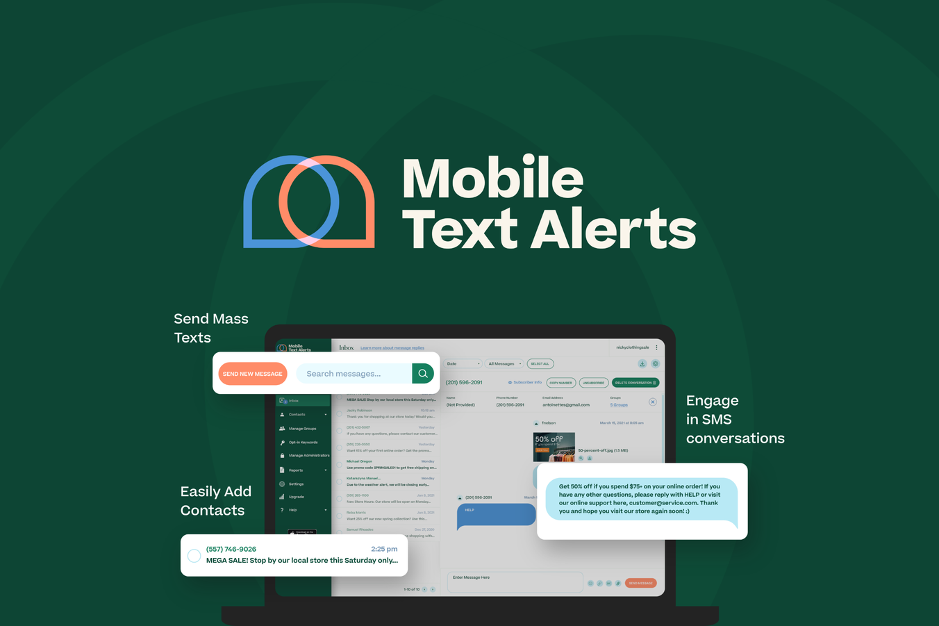 Mobile Text Alerts Launch bulk SMS campaigns AppSumo