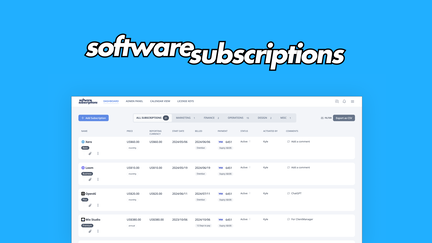 SoftwareSubscriptions