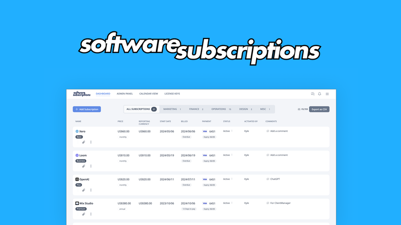 SoftwareSubscriptions - Plus Exclusive