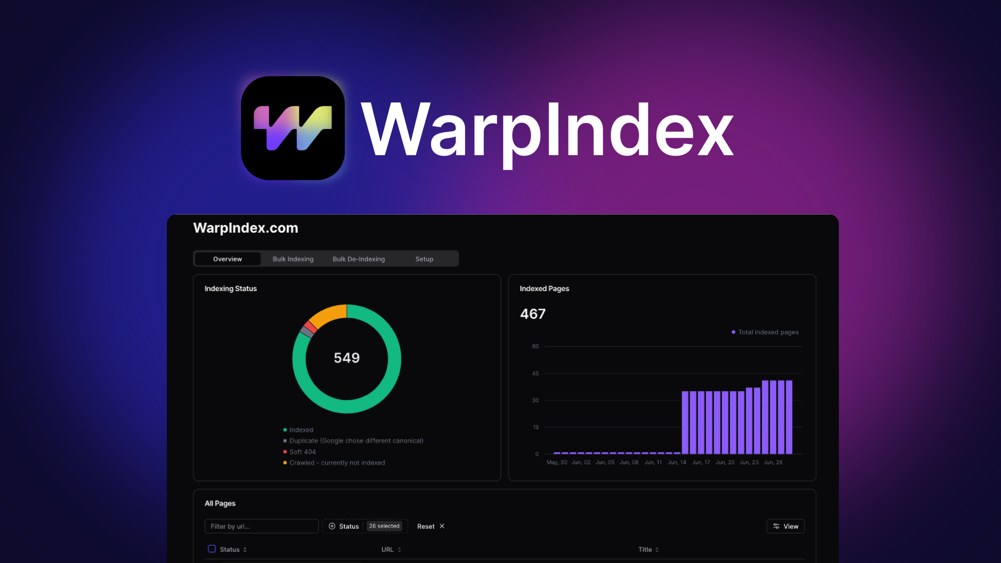 WarpIndex logo